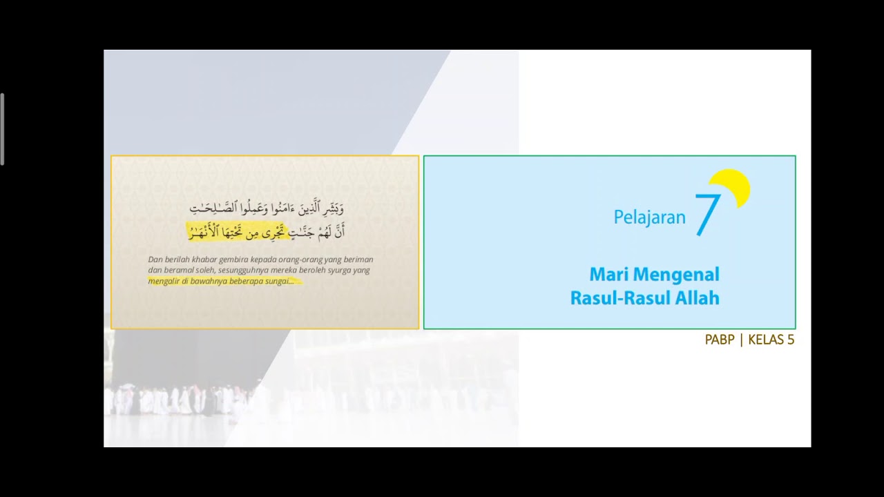 Mari Mengenal Rasul-Rasul Allah | PABP Kelas 5