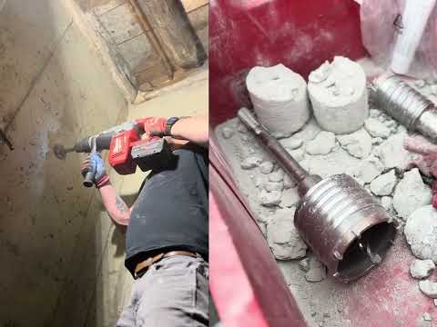 Milwaukee SDS Max Cordless Beast! Drilling Concrete with FORGE Battery + Core Bit Review