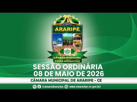 Sessão Ordinária nº 12/2026 do 1º período legislativo, Presencial do dia 08/05/2026