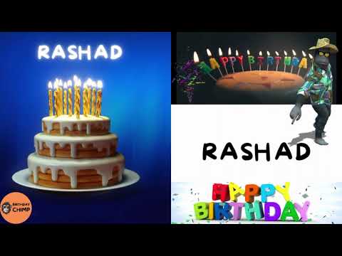 RASHAD Happy Birthday Song and Dance - It's Your Birthday - Happy Birthday to You RASHAD
