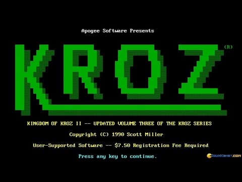 The Complete Kroz Series gameplay (PC Game, 1988)