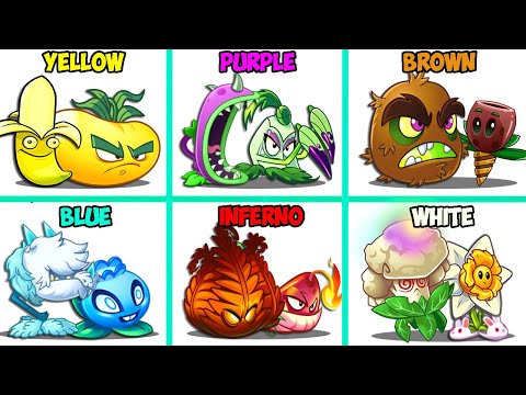 Random 9 Pairs Color Plant Team - Who Will Win? - PvZ 2 Team Plant Vs Team Plant