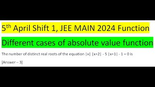 The number of distinct real roots of the equation |x| |x+2| - 5 |x+1| - 1 = 0 is