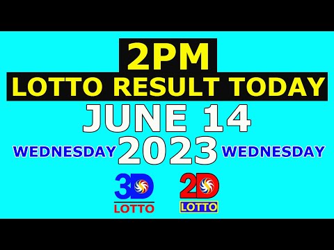 2pm Lotto Result Today June 14 2023 (Wednesday)