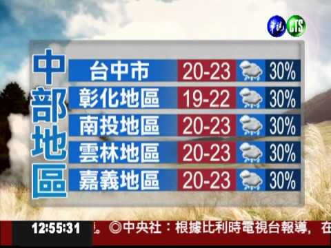 十二月十四日華視午間氣象