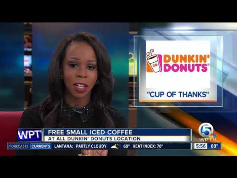 Get free small iced coffee Monday at Dunkin' Donuts