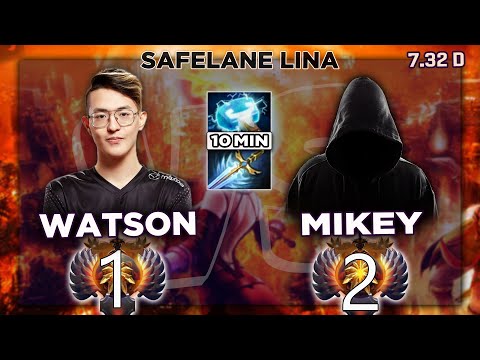 ✔️Entity.Watson vs Entity.Mikey - Lina( Carry )Safelane *New Meta* EZ +30 MMR with this Buildup !!!