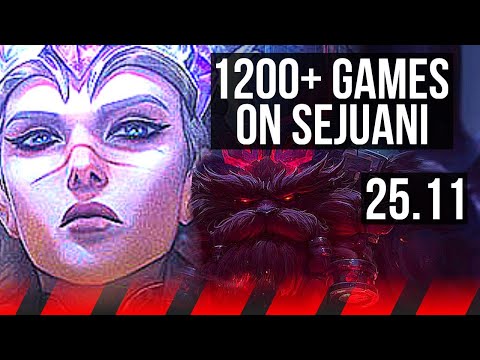 SEJUANI vs ORNN (TOP) | 1200+ games, Godlike | EUW Master | 25.11
