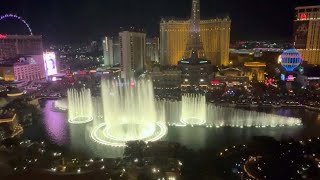 The Fountains of Bellagio create a majestic animated ballet under the stars in Las Vegas