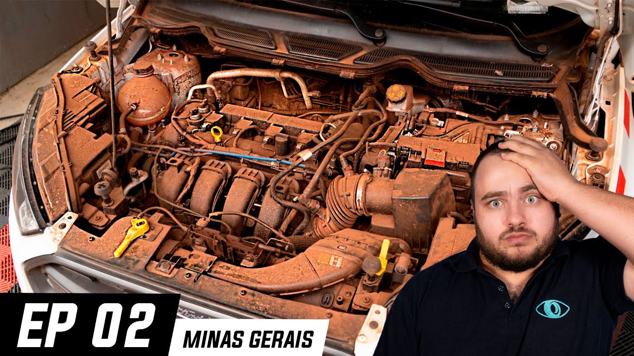 LAVAMOS O MOTOR MAIS SUJO DO BRASIL EM 10 MINUTOS | CARRO DE MINERADORA