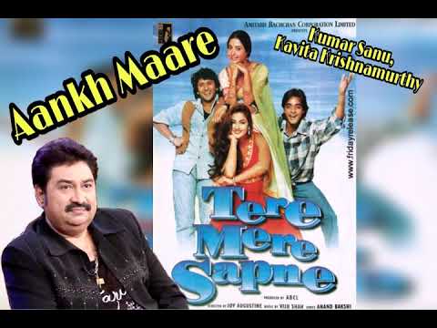 Aankh Maare | Kumar Sanu | Kavita Krishnamurthy | Tere Mere Sapne