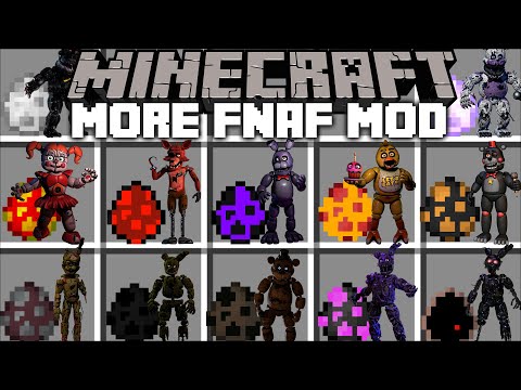 Minecraft FIVE NIGHTS AT FREDDY'S MOD / KILL SCARY FNAF MOBS IN VILLAGE !! Minecraft Mods