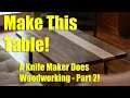 Amazing Coffee Table Build - Pt 2 (A Knife Maker Does Woodworking!)