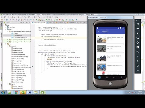 How to filter a RecyclerView with a SearchView with ItemClick in android pogrammingcodetech