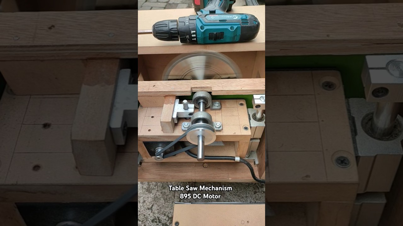 Do it yourself ‼️ Table Saw mechanism 895 DC Motor for woodworking projects #diy