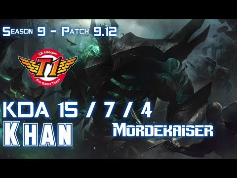 SKT T1 Khan MORDEKAISER vs IRELIA Top - Patch 9.12 KR Ranked