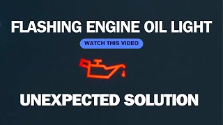 Engine oil light flickering || Unexpected reason and solution || Kia Optima and many other cars