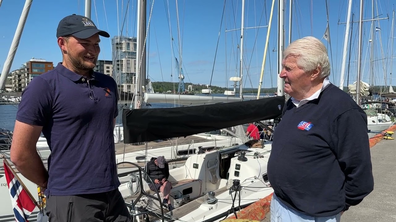 Sigurd Tveit, skipper aboard "Xanadu", in Tønsberg after the 2023 Færder Race