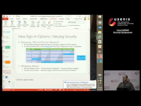 USENIX Security '13 - Windows 8 Security: Supporting User Confidence