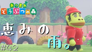 恵みの雨。#42【あつまれどうぶつの森 女性実況】