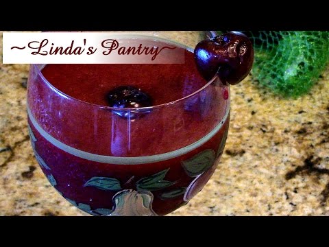 ~Frozen Rhubarb Bing Cherry Cocktail With Linda's Pantry~