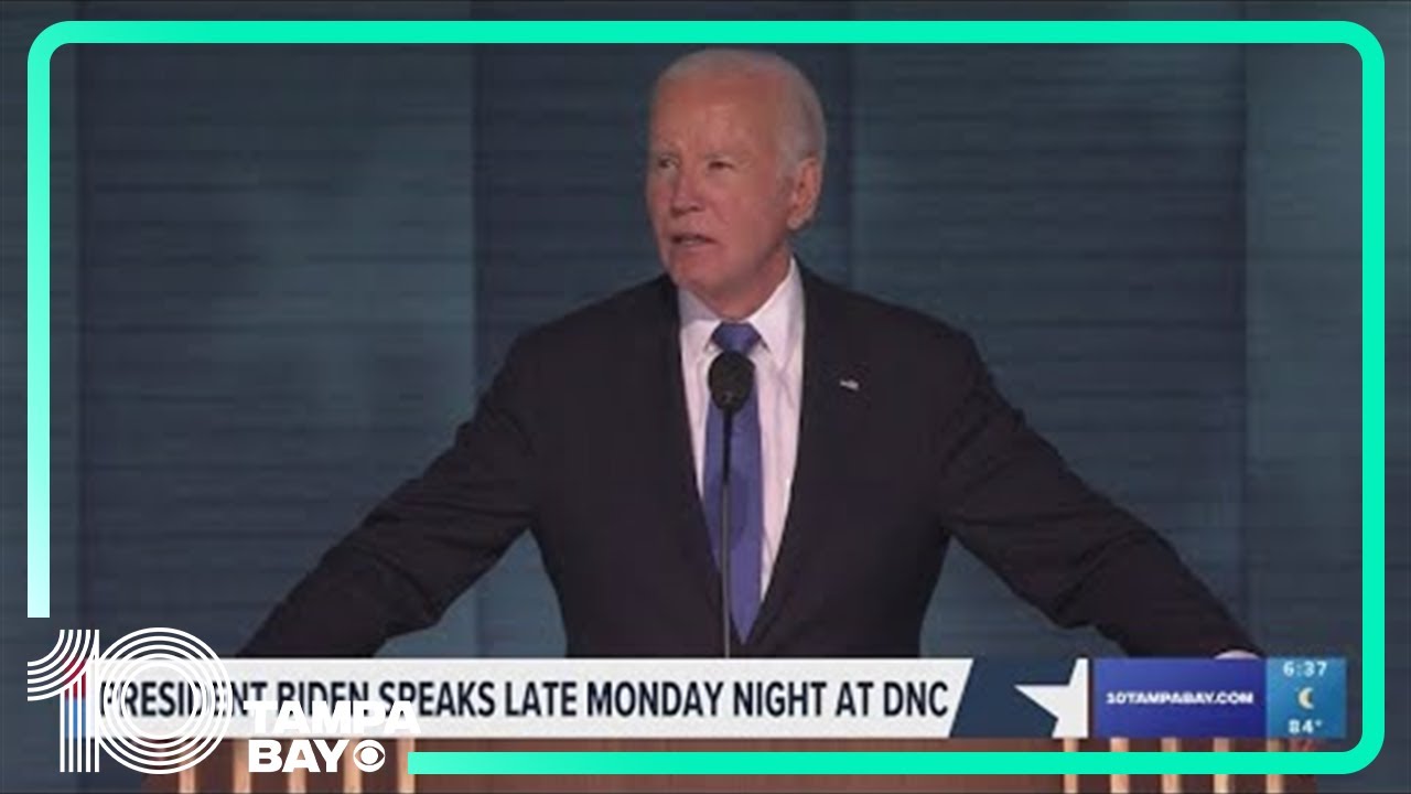 President Biden endorses Kamala Harris, slams Trump at DNC