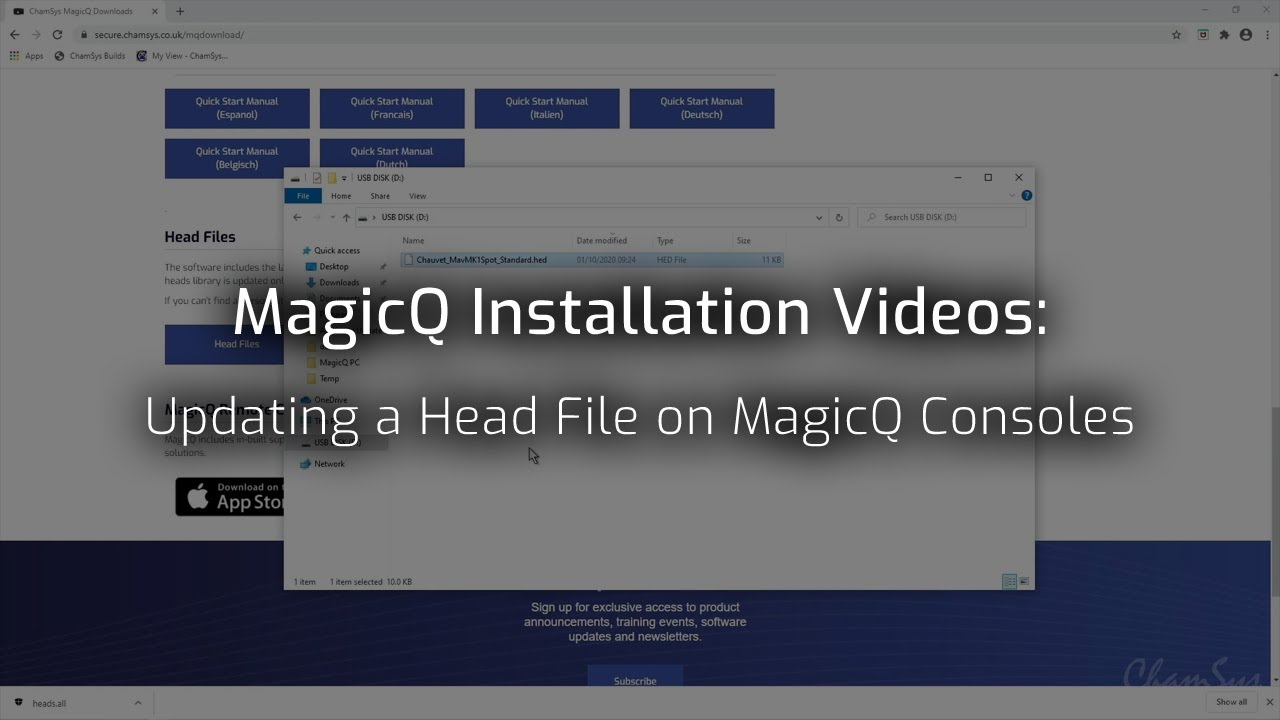 Updating a Single Head File on MagicQ Consoles