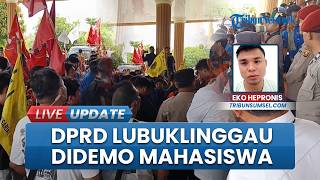 Detik-detik Mahasiswa Demo di DPRD Lubuklinggau Tuntut Evaluasi Harga BBM, Aksi Sempat Memanas
