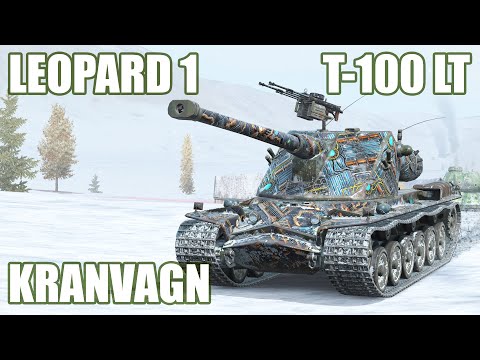 Kranvagn, T-100 LT & Leopard 1 ● WoT Blitz