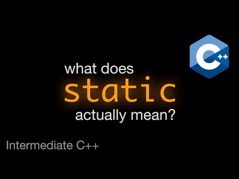 Understanding Static in C++