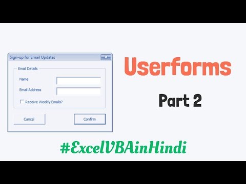 Excel VBA - Userforms Part 2 | Excel VBA in Hindi | Project 1