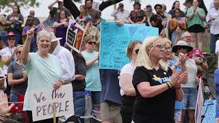 Hundreds rally in downtown Waco to protest Trump policies (April 27, 2025)