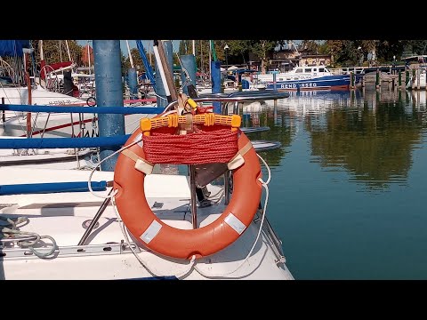 Orange life buoy ring, round