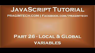 Local and global variables in javascript