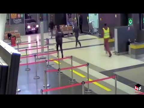 Russian Airport Car Chase to Yakety Sax