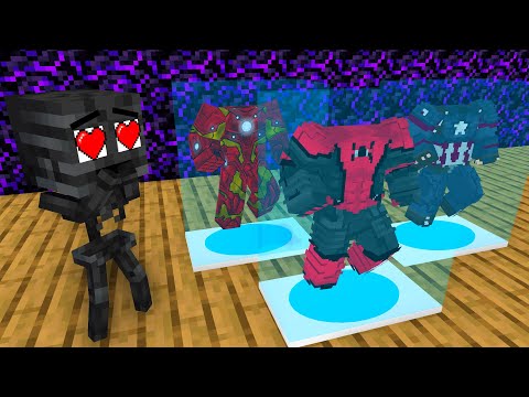 Monster School : FIRE WITHER BECOME SUPERHERO CHALLENGE - Minecraft Animation