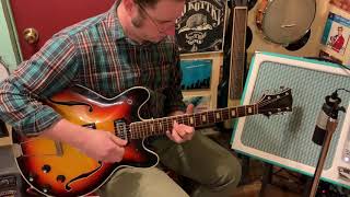 Video thumbnail for 1960s Crucianelli-made Imperial Tonemaster 335-style semihollow electric guitar by Jake Wildwood & Co