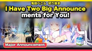 [Major Announcement] I Have Two Big Announcements for You!!!…【兎田ぺこら切り抜き】
