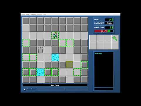 Chip's Challenge CCLP2 Level 149 (Key Color) - 424 seconds