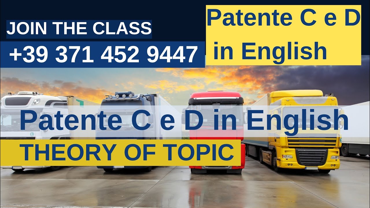 Patente C in English INCIDENTE STRADALE , GALLERIA E CONSTATAZIONE AMICHEVOLE  @CQCENGLISH