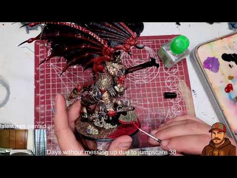 Painting Warhammer | putting the finishing touches' on Angron Thal'kyr Daemon Primarch of Khorne