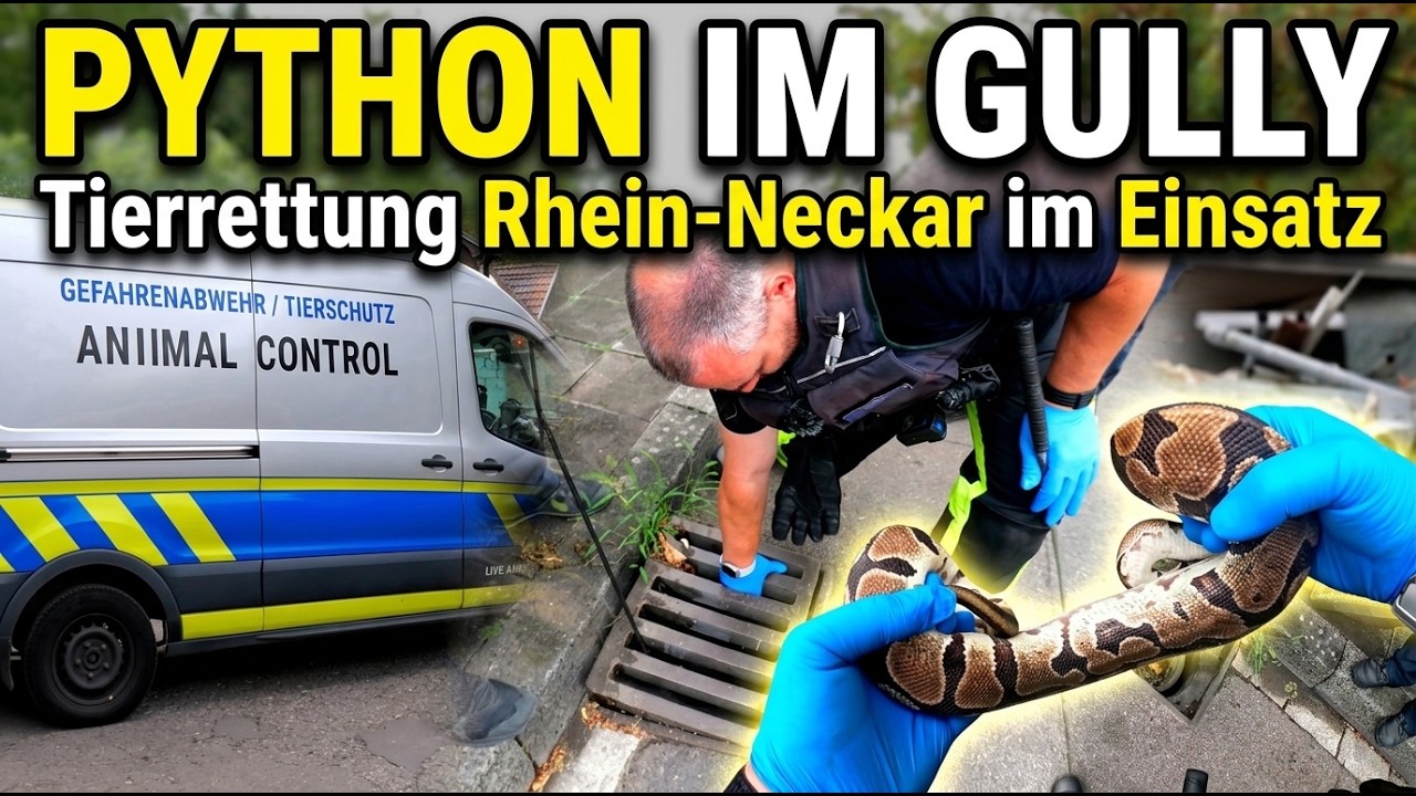 Tierrettung Rhein-Neckar im Einsatz - 🐍 Königspython steckt in Gully fest