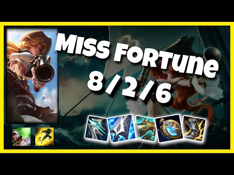 Miss Fortune Gameplay Challenger Replay S11 - 11.2 Bot Lane (8/2/6) - OCE