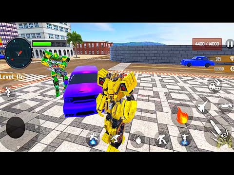 Missile Truck Airplane Robot Transform: Car Robot War - Yellow Robot - Android Gameplay
