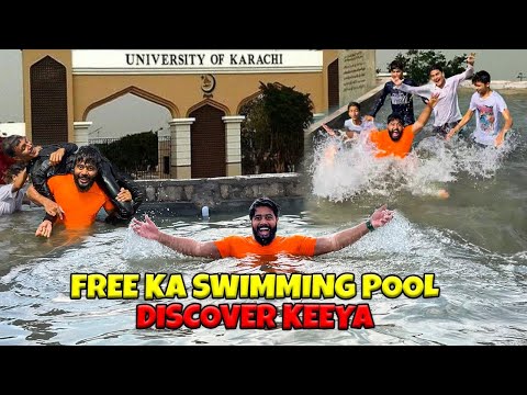 KARACHI UNIVERSITY MAI FREE KA SWIMMING POOL DISCOVER KAR LIYA | SYED FAHAD | THE FUN FIN |