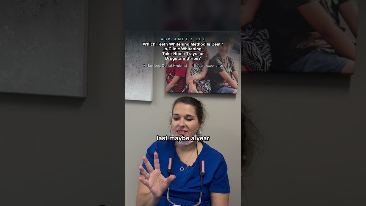 Amber-Lee, registered dental hygienist, explains which teeth whitening method is best at Bright White Dental Hygiene Clinic in Riverview NB
