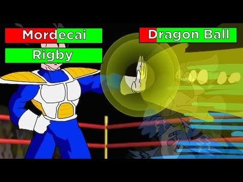 REGULAR SHOW vs DRAGONBALL Z with Healthbars | FNF
