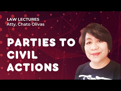 [Civil Procedure] Parties to  civil actions under Philippine civil procedure - Rule 3 (Video31)
