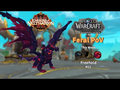 Mythic +21 Freehold (Tyrannical) - Feral Druid PoV - Season 2 - [10.1 Dragonflight]