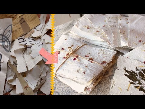 Crea Tu Propio Papel Artesanal En Casa Con Papel Usado